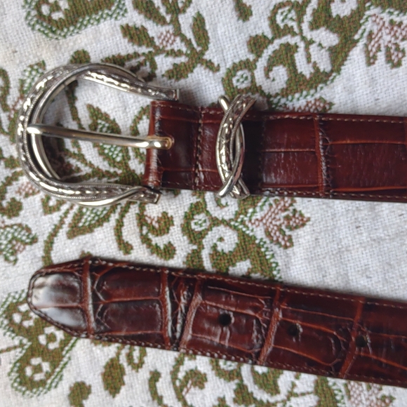 Brighton Leather Brown Belt Size 32 - Picture 2 of 11